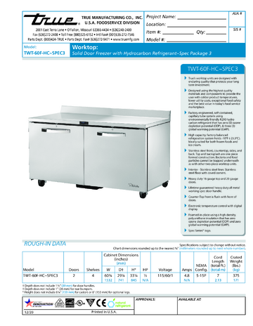 Spec Sheet