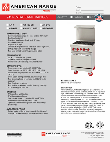 Spec Sheet