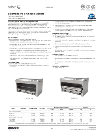 Spec Sheet