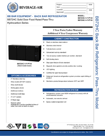 Spec Sheet