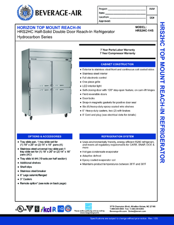 Spec Sheet
