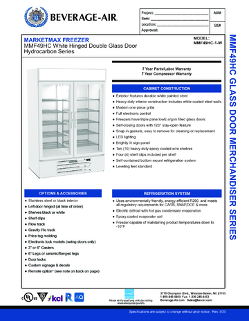 Spec Sheet
