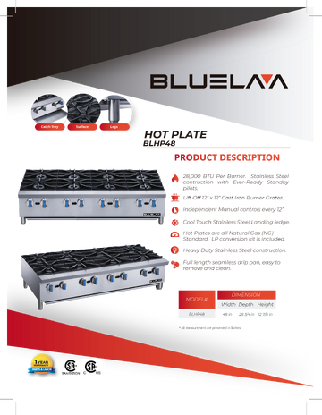Spec Sheet