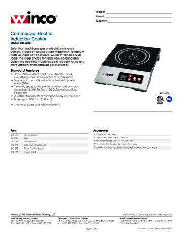 Spec Sheet