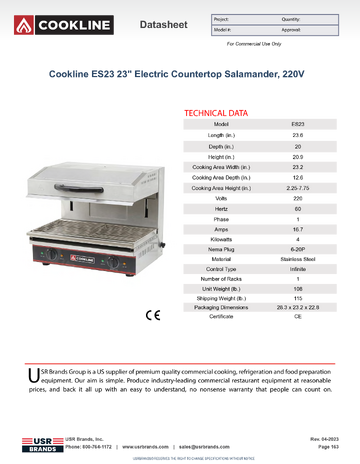 Spec Sheet