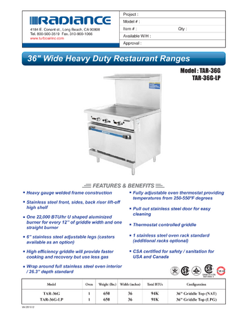 Spec Sheet