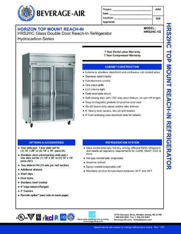 Spec Sheet