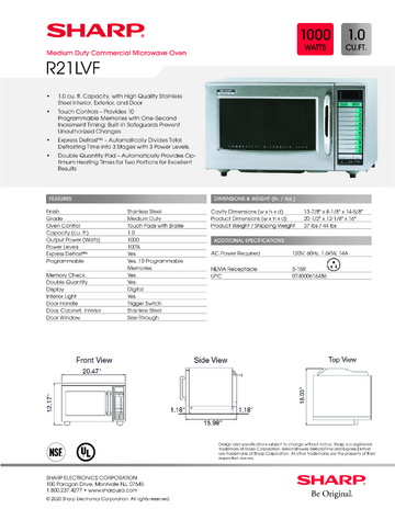 Spec Sheet