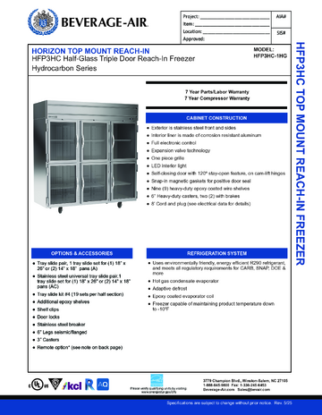 Spec Sheet