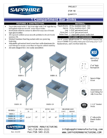 Spec Sheet