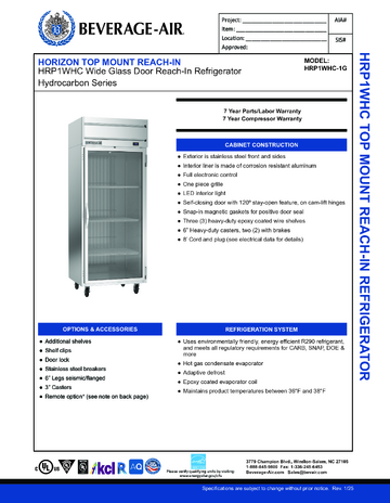 Spec Sheet