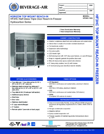 Spec Sheet