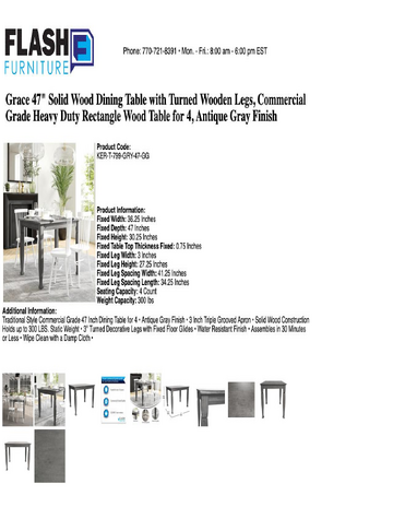 Spec Sheet