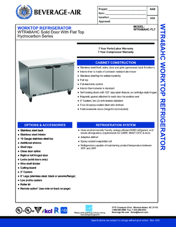 Spec Sheet