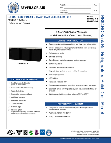 Spec Sheet