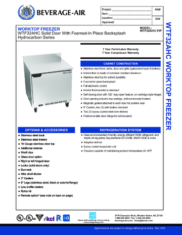 Spec Sheet