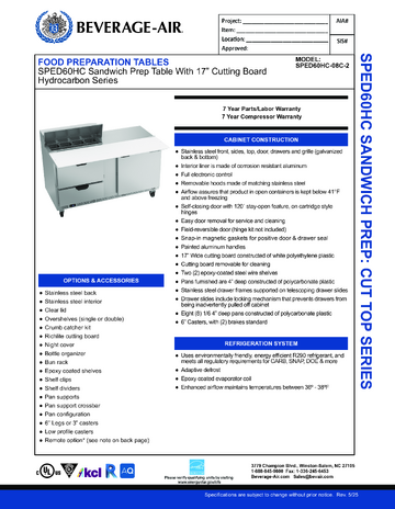 Spec Sheet