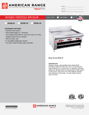 Spec Sheet