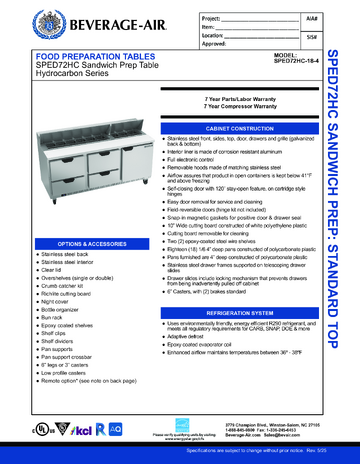 Spec Sheet
