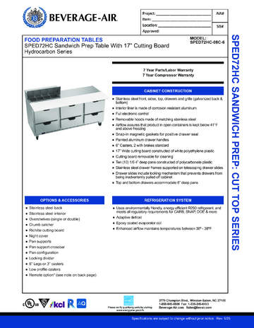 Spec Sheet