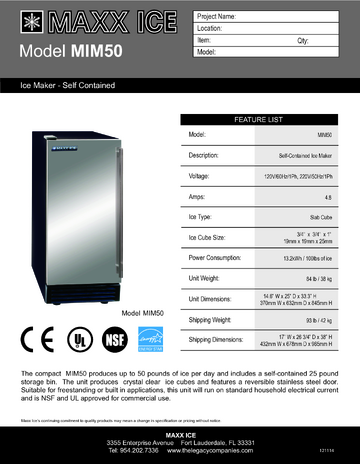 Spec Sheet