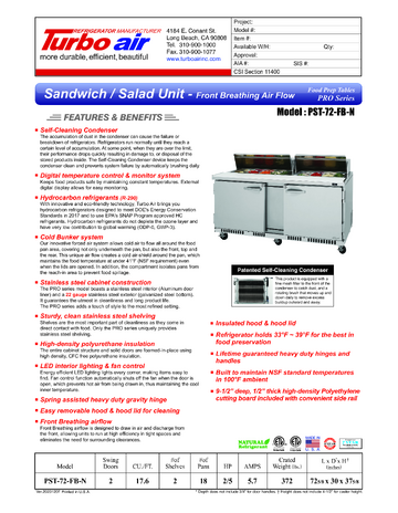Spec Sheet