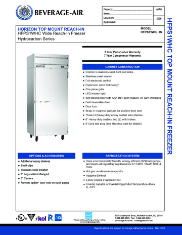 Spec Sheet