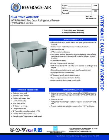 Spec Sheet
