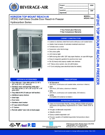 Spec Sheet