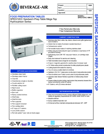 Spec Sheet