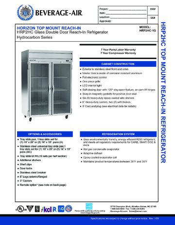 Spec Sheet