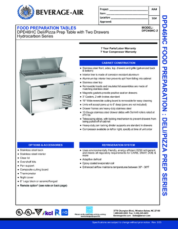 Spec Sheet