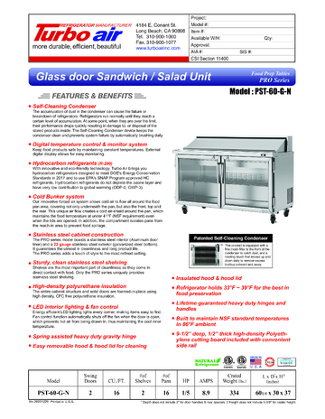 Spec Sheet