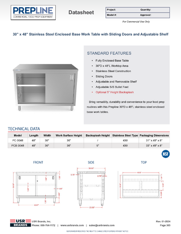 Spec Sheet