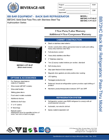 Spec Sheet