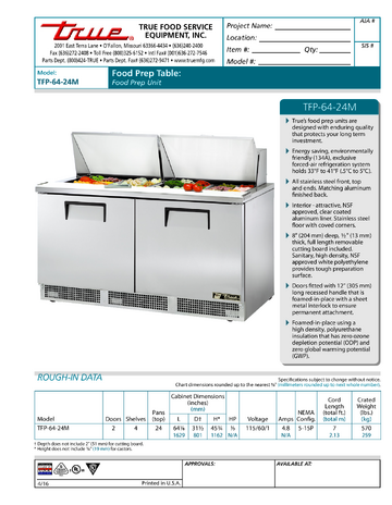 Spec Sheet