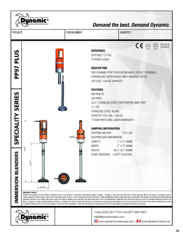 Spec Sheet