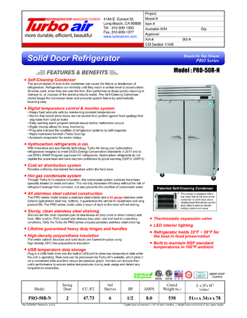 Spec Sheet