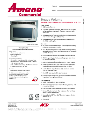 Spec Sheet