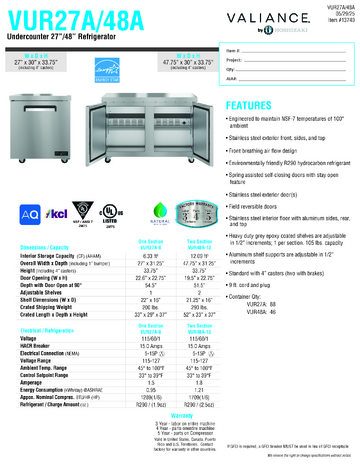 Spec Sheet