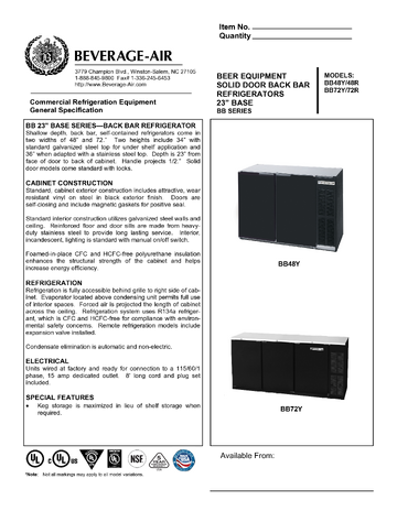 Spec Sheet