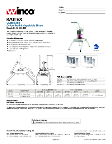 Spec Sheet