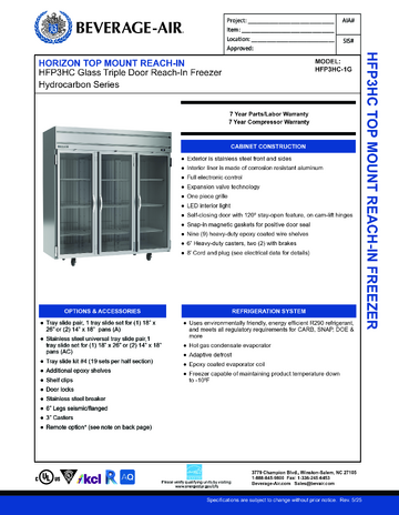 Spec Sheet