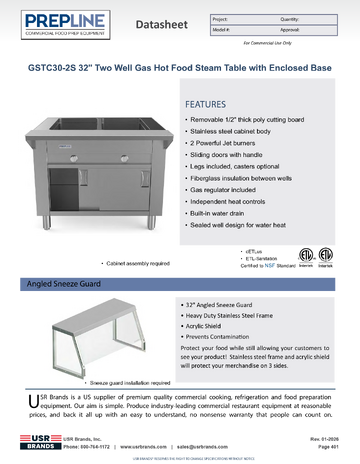 Spec Sheet