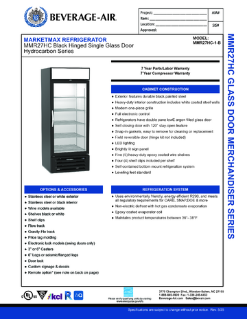 Spec Sheet
