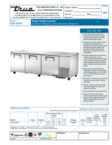 Spec Sheet