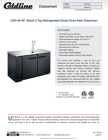Spec Sheet