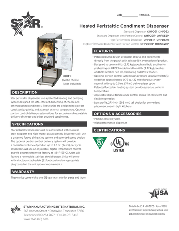 Spec Sheet