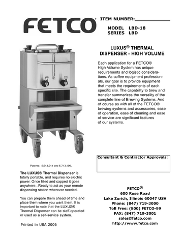 Spec Sheet