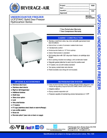 Spec Sheet